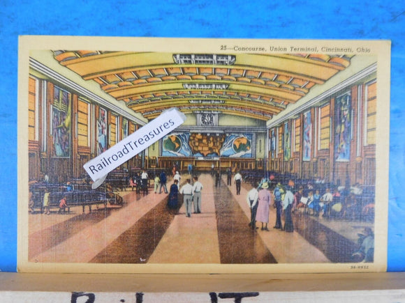 Postcard Concourse Union Terminal,Cincinnati, Ohio Card #25