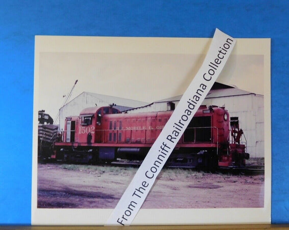 Photo Gulf Mobile & Ohio Locomotive #1502 8X10 Color GM&O Jackson Miss 1972