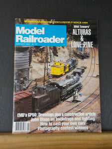 Model Railroader Magazine 1983 January EMD GP50 drawings Construction article Al