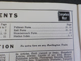 Burlington Route System Public Timetable 1963 November-1964 April