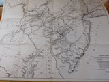 Map Reading Company and Connecting Lines Map 1934 29x23