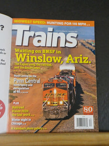 Trains Magazine 2020 December Waiting on BNSF in Winslow Ariz Penn Central