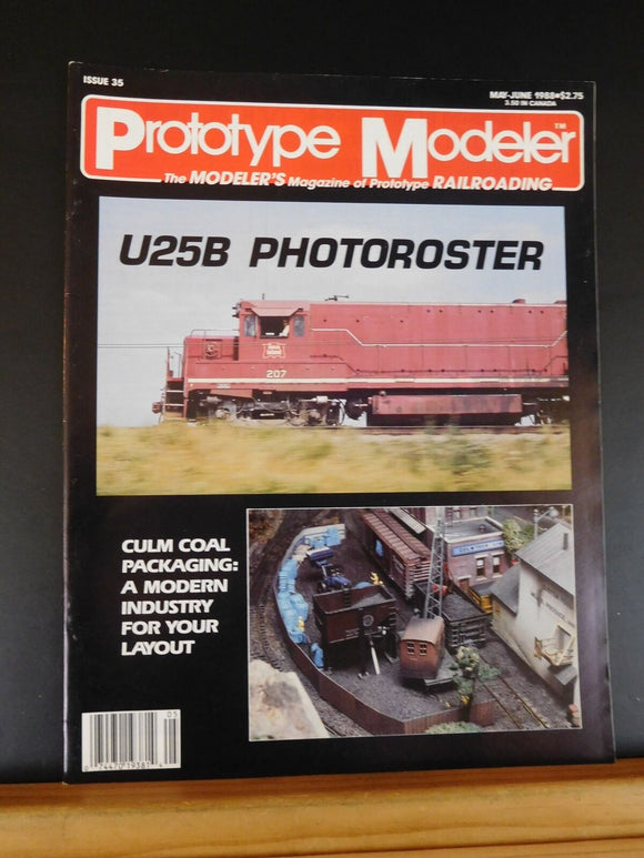 Prototype Modeler 1988 May June #35 U25B Photo roster Sleeping cars Culm Coal