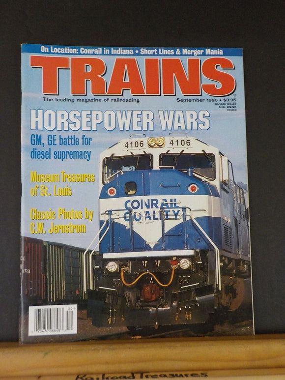 Trains Magazine 1996 September Horsepower wars  GM GE Battle for diesel supremac