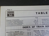 Burlington Route System Public Timetable 1955 May-September