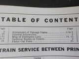 Burlington Route System Public Timetable 1960 November - April 1961