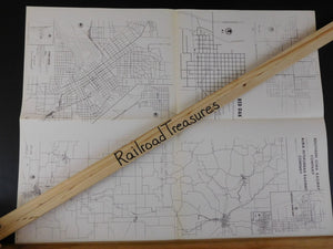 Map Waterloo, Cedar Falls & Northern RR 1918 Track Layouts