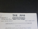 RPO, The Old Smokey Railway Museum Newletter  1981-1982 Various issues LOT of 5