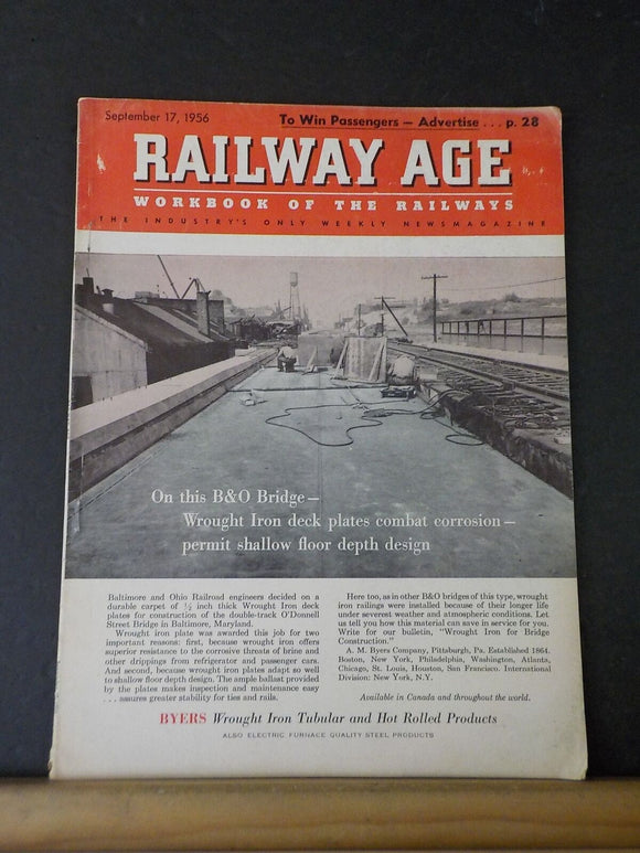 Railway Age 1956 September 17 To win passengers Advertise 12 rectifer type locos