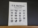 US Rail News 1986 March Our 3rd Year Marketplace for the Railroad Industry & Hob