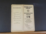 Southern Pacific Employee Timetable #178 San Joaquin Division 1953 September 27