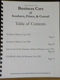 Conrail Frisco Southern Rr Business Cars of   Spiral bound