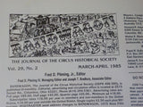 Bandwagon 1985 March April Circus Magazine Side shows & Bannerlines Wrinkled