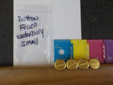 Button Frisco Waterbury Small lot of 4 small Gold in color