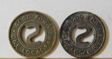 Token Pennsylvania Schuylkill Valley Lines Transit TWO Tokens 1943