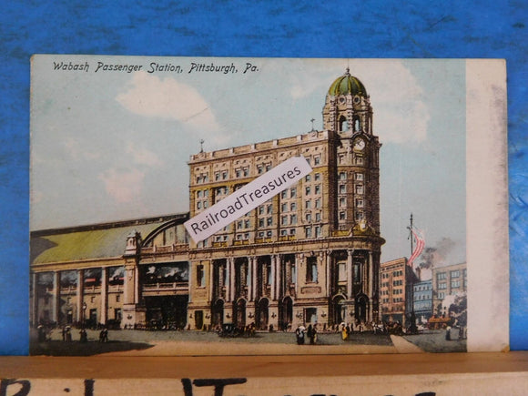 Postcard Wabash Passenger Station Pittsburgh PA