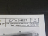 Rock Island Technical Society Data Sheet #25 Heavyweight baggage &  Mail Cars