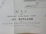 Map Rutland Railroad Yard at Rutland ROW & Tracks to center  1878 reprint Folded