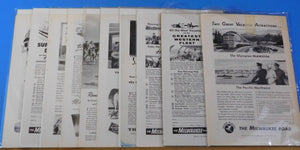 Ads Milwaukee Road Lot #13 Advertisements from various magazines (10)