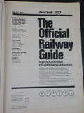 Official Railway Guide 1977 January - Feb North American Freight service edition