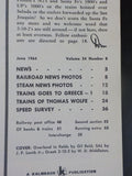 Trains Magazine 1964 June Trains of Thomas Wolfe Seaboards speed awards