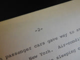History of Washington-New York-Boston Rail Service 2 pages