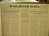 Railroad Data 1938-1939 Oversize Published approx every two weeks