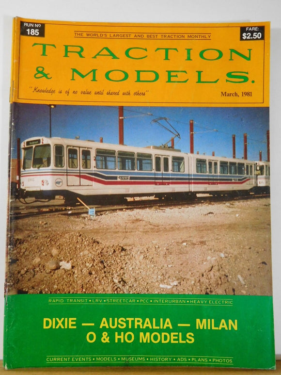 Traction & Models #185 1981 March C&LE IRR handles CMTC Milan Today CERA Box Tra