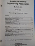 American Railway Engineering Association Bulletin 692 May 1983 Vol 84