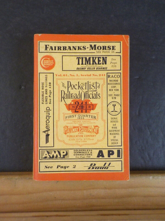 Pocket List of Railroad Officials #241 1955 1st quarter