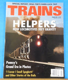 Trains Magazine 2001 August Helpers how locoomotives defy gravity PRR photos