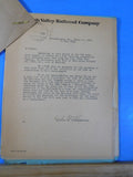 Lehigh Valley Railroad Agreement & Bill of Sale between Glen Alden Coal Co. 1930