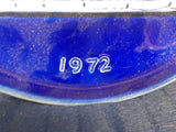 Plate Christmas 1971 Blue Fireplace Stockings  Royal ROckwood  P0980