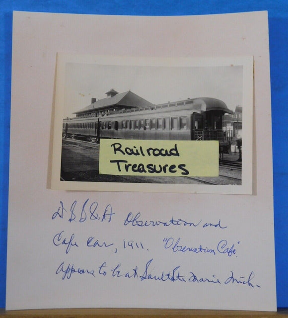 Photo DSS&A observation & Café car 1911 Duluth South Shore & Atlantic 3 1/2 x 5