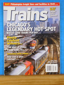 Trains Magazine 2013 July Chicago's legendary hot spot Flagg Coal 75 Lumber traf