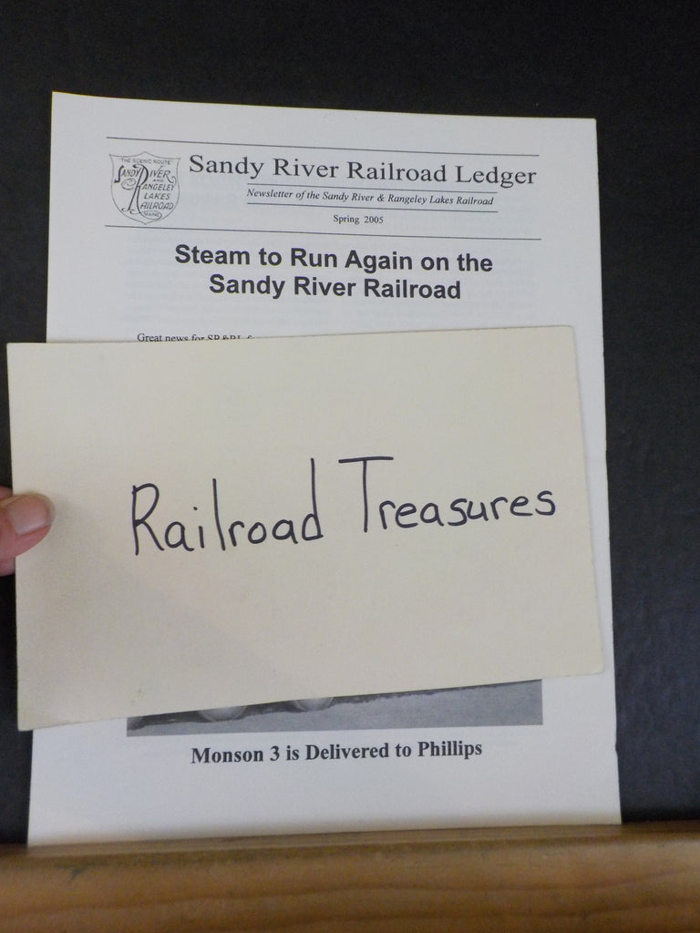 Sandy River Railroad Ledger 2005 Spring Monson 3 is delivered ...