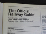 Official Railway Guide 1994 February North American Travel Canada Mexico