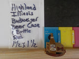 Jaycees Illinois Highland Budweiser Beer Case & Bottle Red   PIN