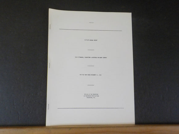Pittsburgh Youngstown & Ashtabula Ry Annual Report 1955