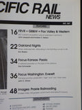 Pacific Rail News #367 1994 June Fox Valley & Western Oakland Nights Everett WA