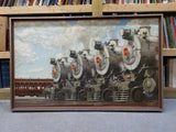 Oil on canvas K4s Pennsylvania Steam Locomotives PRR Don Antes