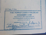 Blueprint PRR Passenger Cars Multiple Unit Equip Motorman Compartment 436267