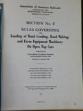 Association of American Railroads Section 3 Loaing road grading making Farm Equi