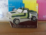 Jaycees California Green Pickup truck with silver wheels  PIN