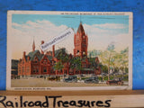 Postcard Union Station Milwaukee WI on the Milwaukee Railroad Card # 101271