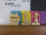 Jaycees Connecticut Snoopy Charlie GBrown Lucy Set of 3 pins