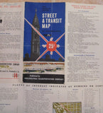Map PTC Street and & Transit Map of Philadelphia #14 1954 New Enlarged Version