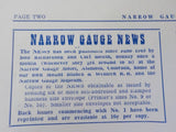 Narrow Gauge News #46 April 1954 Third Division, Marshall Pass Route