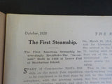 Railroad Employee, the 1928 October  V38 #7 The first steamship