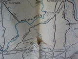 Norfolk and Western Railway Annual Report 14th Ending June 30 1910  FOLD OUT Map
